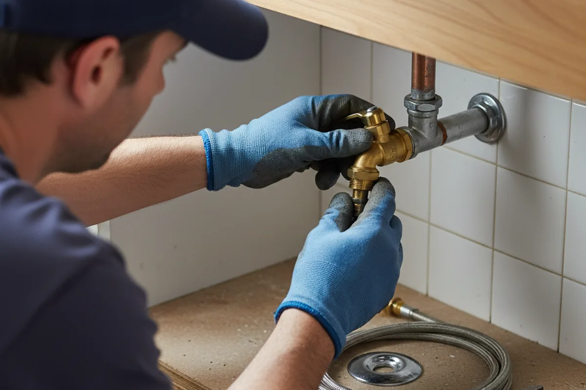 Shutoff valve and fitting work during Emergency Plumbing in Bethlehem